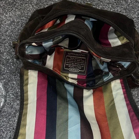 RARE Brown Suede Coach 65th Anniversary Legacy Shoulder Bag - Picture 11 of 11